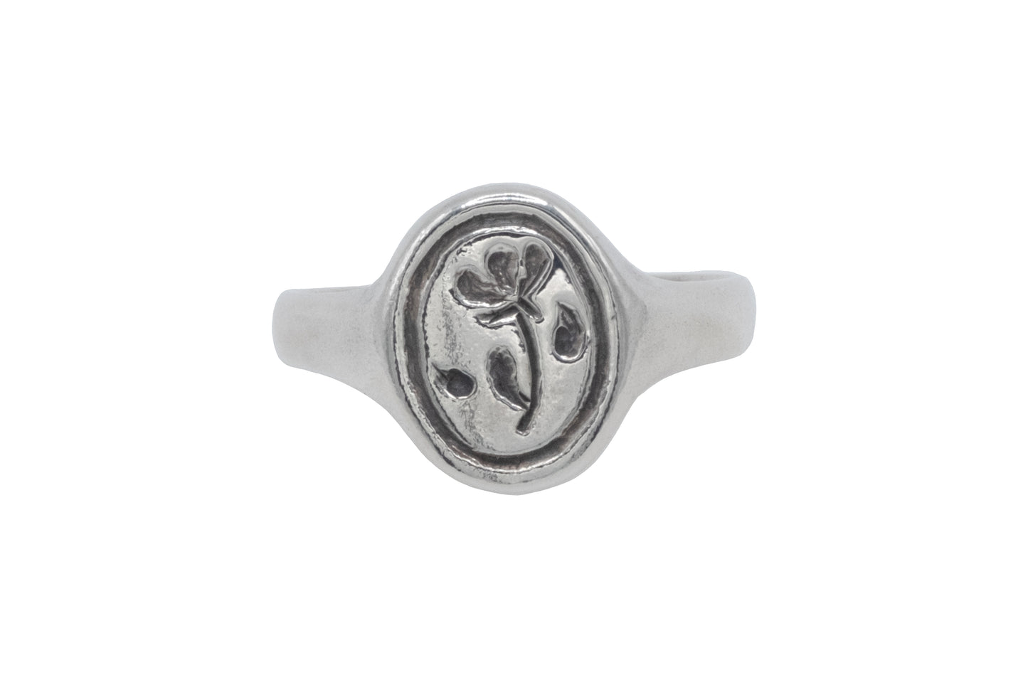 a floral signet ring for women