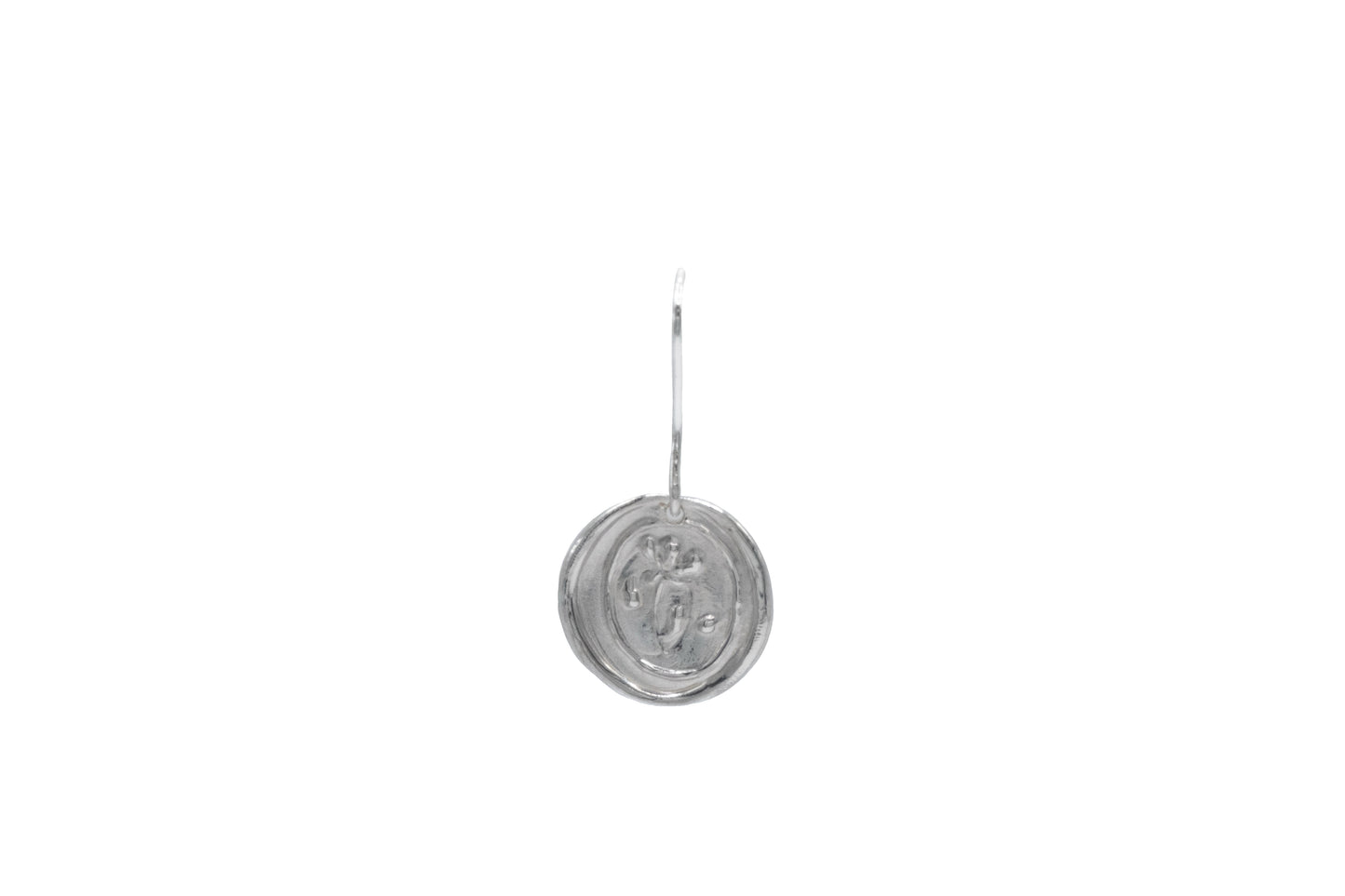 a floral wax seal earring for women