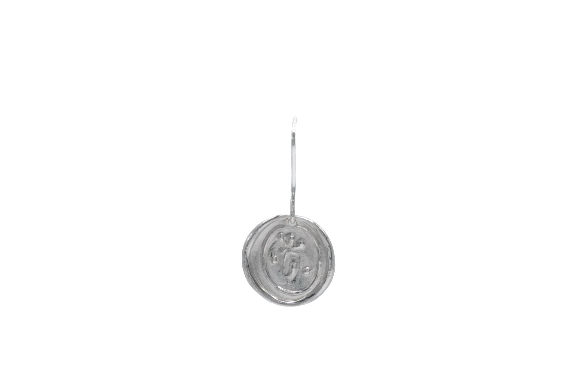 a floral wax seal earring for women
