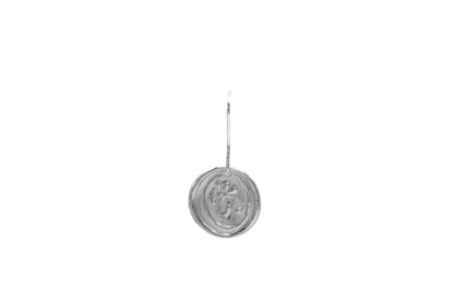 a floral wax seal earring for women