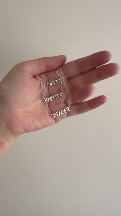 One Word Necklace