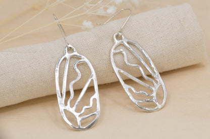 silver sunbeam earrings
